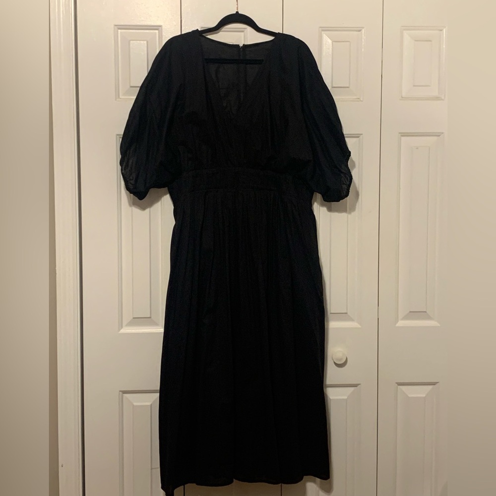 Banana Republic Black Puff Sleeve Dress